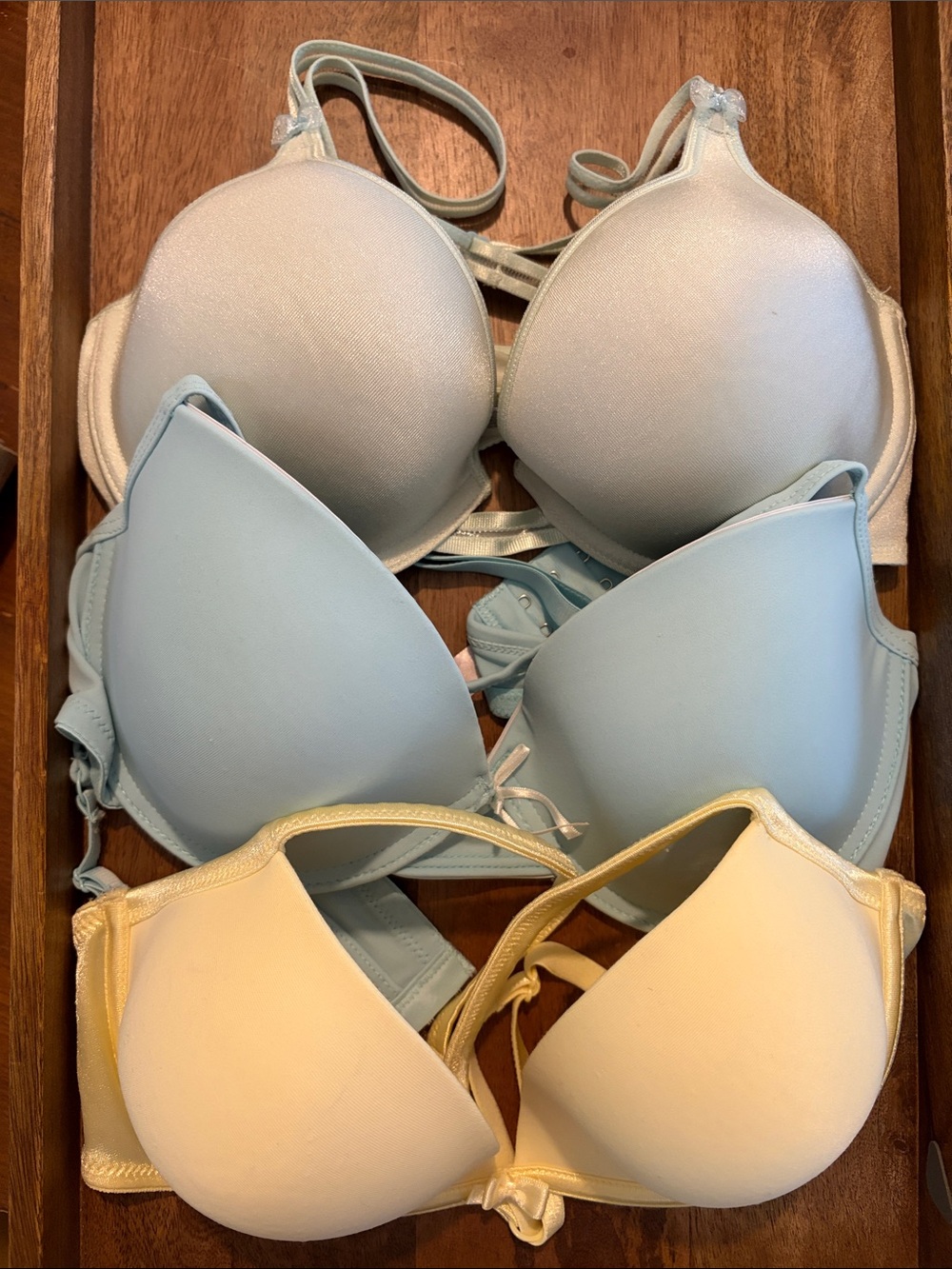 Women’s Padded Bra - Bundle Light Blue, Light Yellow, Mint
